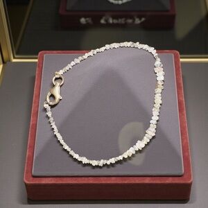 White & grey RAW ROUGH with some sparkle DIAMOND Bracelet